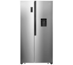 LOGIK LSBSDX17 American-Style Fridge Freezer - Innox